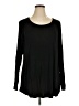 JM Collection Black Long Sleeve T-Shirt Size 1X - photo 1