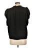 Ann Taylor LOFT 100% Polyester Black Short Sleeve Blouse Size L - photo 2