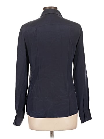 Theory Long Sleeve Silk Top (view 2)