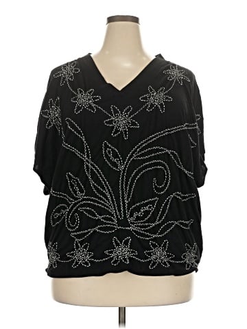 Saint Tropez West Short Sleeve Blouse (view 1)