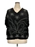 Saint Tropez West Black Short Sleeve Blouse Size 3X - photo 1