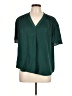 Alfani 100% Polyester Green Short Sleeve Blouse Size L - photo 1