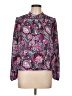 Ann Taylor LOFT 100% Polyester Paisley Purple Long Sleeve Blouse Size L (petite) - photo 1