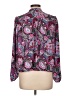 Ann Taylor LOFT 100% Polyester Paisley Purple Long Sleeve Blouse Size L (petite) - photo 2