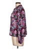 Ann Taylor LOFT 100% Polyester Paisley Purple Long Sleeve Blouse Size L (petite) - photo 5