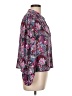 Ann Taylor LOFT 100% Polyester Paisley Purple Long Sleeve Blouse Size L (petite) - photo 4