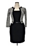 En Focus Studio 100% Polyester Tweed Gray Cocktail Dress Size 14 - photo 1