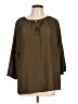 MICHAEL Michael Kors 100% Polyester Brown 3/4 Sleeve Blouse Size L - photo 1