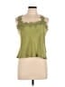 Blue Tassel 100% Polyester Green Sleeveless Blouse Size L - photo 1