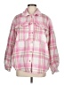 Francesca's 100% Polyester Plaid Pink Jacket Size M - photo 1
