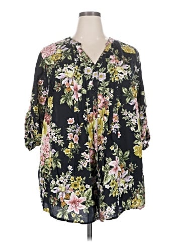 Denim 24/7 3/4 Sleeve Blouse (view 1)