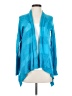 BCBGMAXAZRIA 100% Cotton Stripes Tie-dye Ombre Blue Cardigan Size XS - photo 1