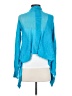 BCBGMAXAZRIA 100% Cotton Stripes Tie-dye Ombre Blue Cardigan Size XS - photo 2