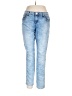 Inc Denim Solid Blue Jeans Size 12 - photo 1