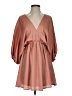 Tyche Solid Tan Casual Dress Size S - photo 1