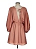 Tyche Solid Tan Casual Dress Size S - photo 2