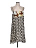 CAbi 100% Polyester Print Brown Cocktail Dress Size L - photo 1