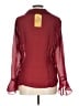 Ingredients Burgundy Long Sleeve Blouse Size 12 - photo 2