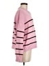 Quince 100% Organic Cotton Stripes Pink Pullover Sweater Size M - photo 4