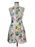 Express 100% Polyester Paisley White Cocktail Dress Size 6 - photo 1