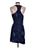 Parker 100% Silk Graphic Blue Cocktail Dress Size XS - photo 2