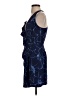 Parker 100% Silk Graphic Blue Cocktail Dress Size XS - photo 5
