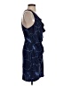 Parker 100% Silk Graphic Blue Cocktail Dress Size XS - photo 4
