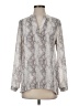 Emma & Olivia 100% Polyester Silver Long Sleeve Blouse Size S - photo 1