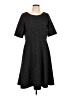 Lands' End Polka Dots Black Casual Dress Size L - photo 1