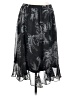 Susan Graver 100% Polyester Paisley Black Casual Skirt Size XS - photo 1