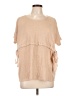 Mystree Tan Short Sleeve Blouse Size L - photo 1