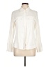 Zara 100% Viscose Ivory Long Sleeve Button-Down Shirt Size L - photo 1