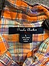 Brooks Brothers 100% Linen Plaid Orange Long Sleeve Button-Down Shirt Size L (kids) - photo 3