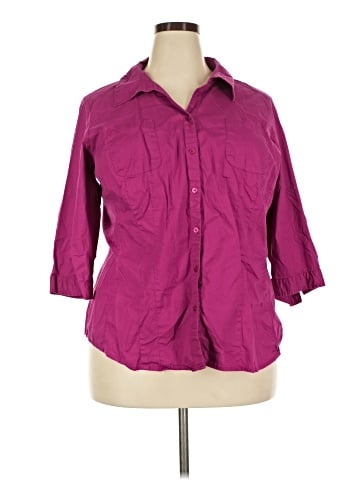 St. John's Bay 3/4 Sleeve Button-Down Shirt (view 1)