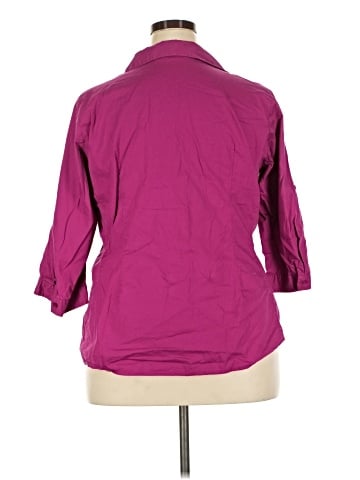 St. John's Bay 3/4 Sleeve Button-Down Shirt (view 2)