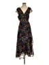 eShakti 100% Polyester Floral Black Cocktail Dress Size S - photo 1