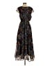 eShakti 100% Polyester Floral Black Cocktail Dress Size S - photo 2