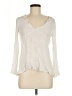 Moon 100% Rayon Ivory Long Sleeve Top Size M - photo 1