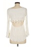 Moon 100% Rayon Ivory Long Sleeve Top Size M - photo 2