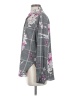 DKNY 100% Polyester Floral Gray Long Sleeve Blouse Size S - photo 5