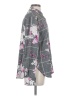 DKNY 100% Polyester Floral Gray Long Sleeve Blouse Size S - photo 4