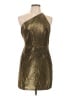 Hours 100% Polyester Metallic Gold Cocktail Dress Size L - photo 1