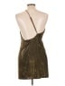 Hours 100% Polyester Metallic Gold Cocktail Dress Size L - photo 2