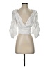 MLM LABEL 100% Cotton White 3/4 Sleeve Blouse Size S - photo 1