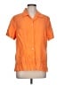 Units 100% Linen Orange Short Sleeve Blouse Size L - photo 1