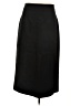 Zara 100% Cupro Solid Black Formal Skirt Size L - photo 1