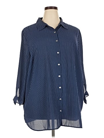 Talbots 3/4 Sleeve Button-Down Shirt (view 1)