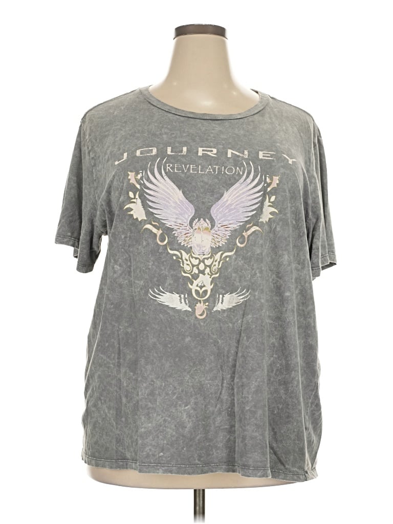 Pre-owned Assorted Brands Short Sleeve T-shirt In Gray