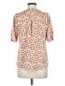 Perseption Concept Floral Orange Short Sleeve Blouse Size M - photo 2
