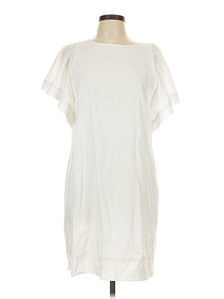 J.crew Factory Store Casual Dress In Ivory